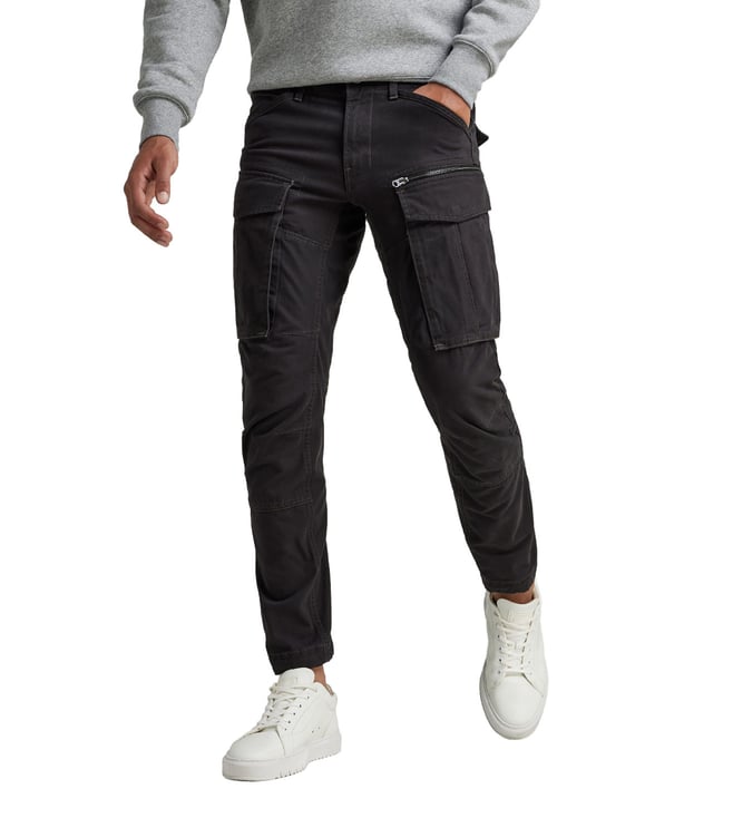 Buy GStar RAW Black Rovic Zip 3D Tapered Fit Cargo Pants for Men Online   Tata CLiQ Luxury