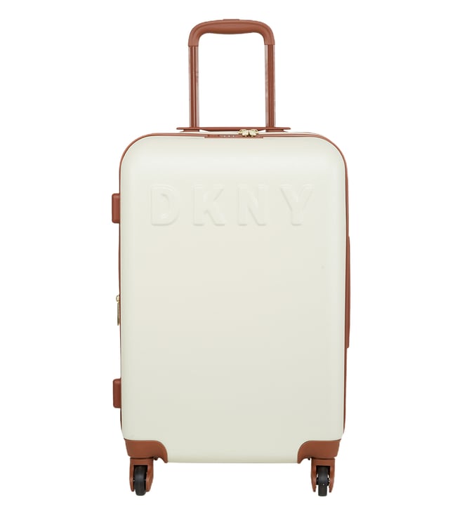 Buy Dkny Beige Brown Diva Medium Checked Luggage Online Tata