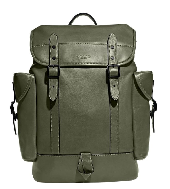 coach army green backpack