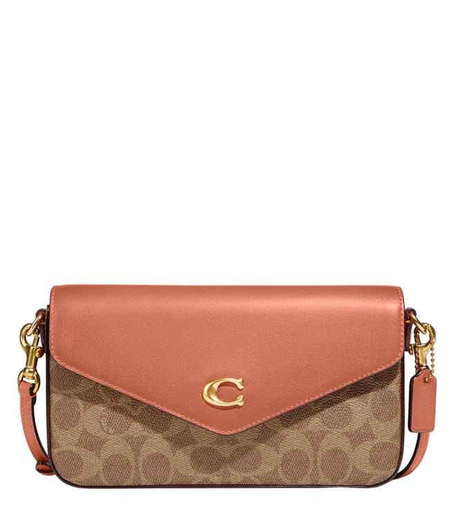 Buy Coach Tan Light Coral Wyn Medium Cross Body Bag for Women Online ...