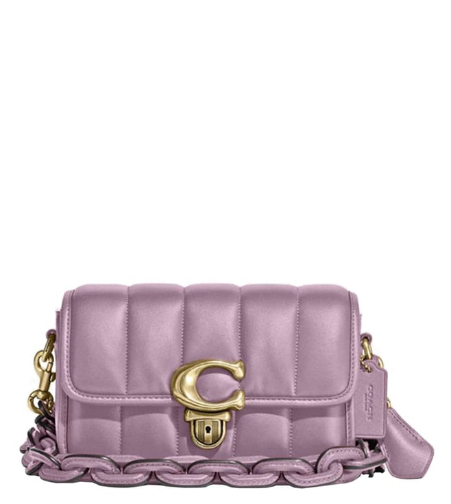 Coach Leather Chain deals Strap in Ice Purple