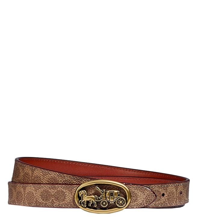 COACH®  Horse And Carriage Medallion Buckle Reversible Belt, 20 Mm