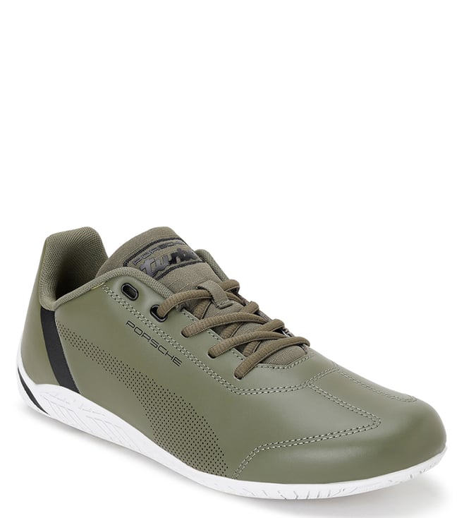 puma dark green sneakers