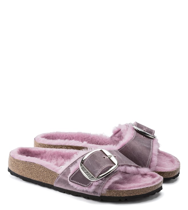 Pink fur online birkenstocks