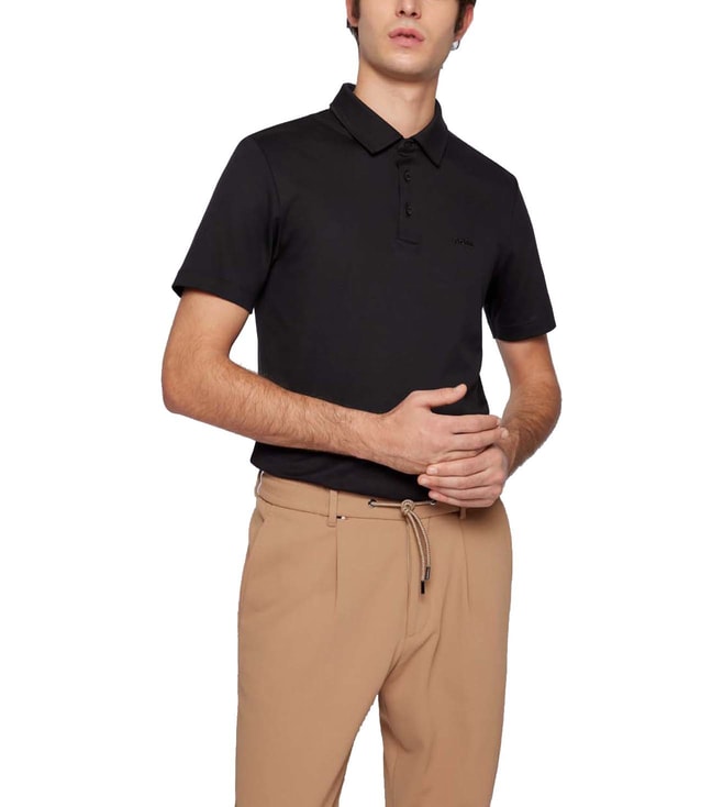 Buy BOSS Black Slim Fit Polo T-Shirt for Men Online @ Tata CLiQ Luxury