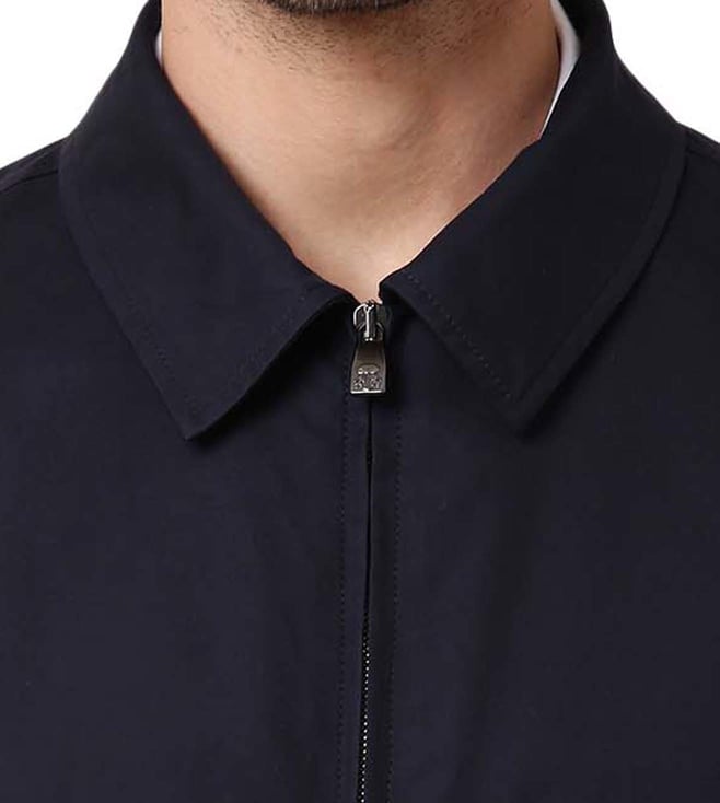 Buy Corneliani Navy Blue Comfort Fit Casual Jacket for Men Online ...