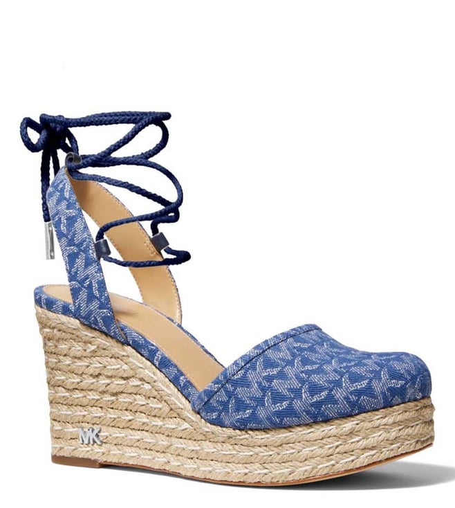 Buy Michael Kors Denim Logo Margie Closed Toe Wedges for Women Online @  Tata CLiQ Luxury