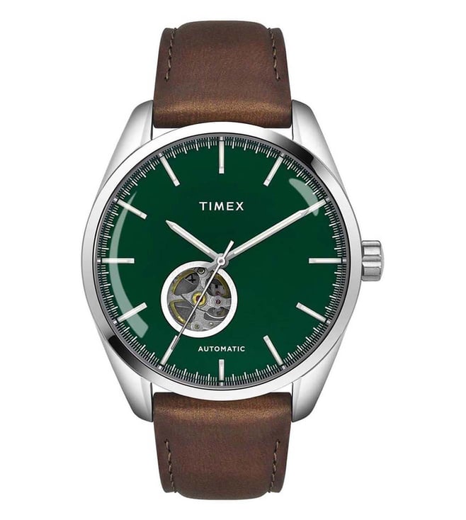 Buy Timex TWEG17507 Open-Heart Contemporary Automatic Watch for Men Online  @ Tata CLiQ Luxury