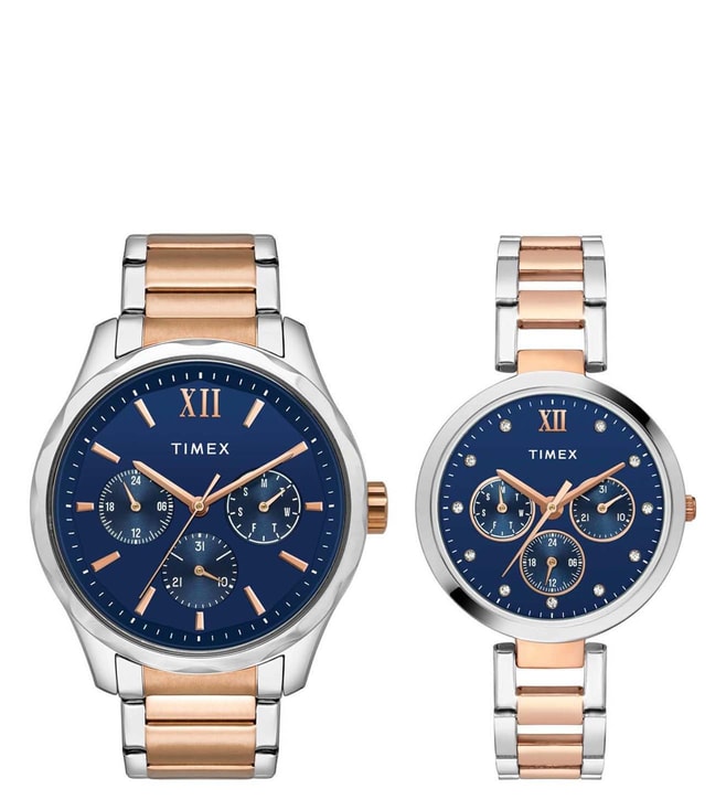 Buy Timex TW00PR267 Empera Multifunction Couples Watch Online @ Tata CLiQ  Luxury