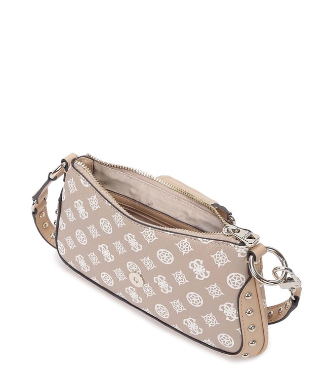 Buy Guess Sand Medium Greta Top Zip Shoulder Bag for Women Online