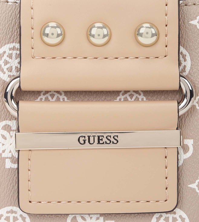 Buy Guess Sand Medium Greta Top Zip Shoulder Bag for Women Online