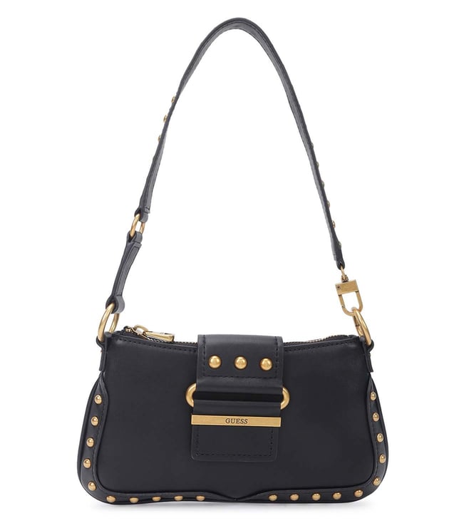 Buy Guess Black Medium Greta Top Zip Shoulder Bag for Women Online