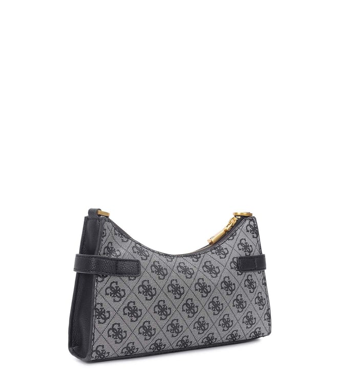 Buy Guess Black Logo Large Zadie Logo Top Zip Shoulder Bag for Women