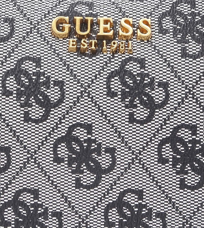 Buy Guess Black Logo Large Zadie Logo Top Zip Shoulder Bag for Women