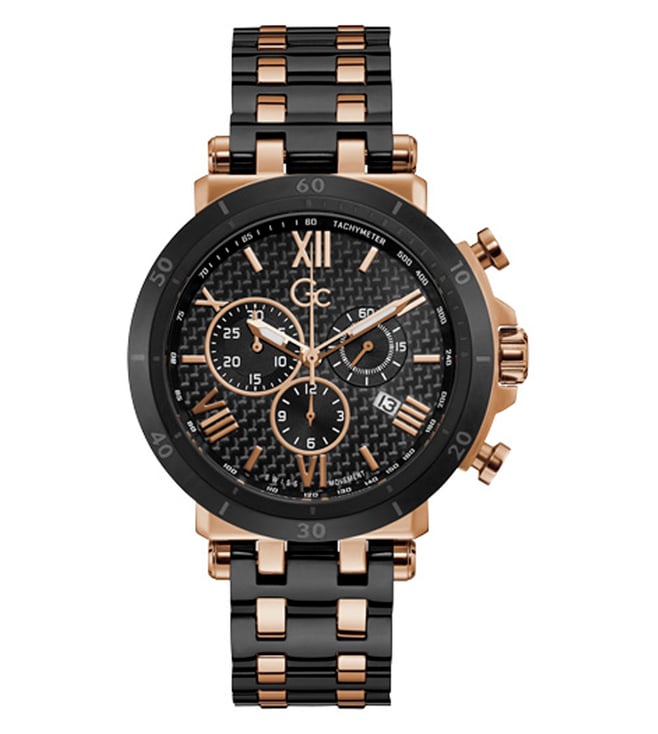 Buy GC Quartz Chronograph Black Round Men's Y44007G2MF Online