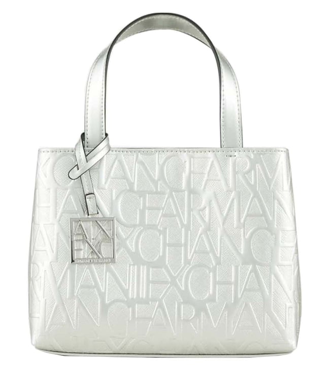 Buy Armani Exchange Silver Logo Medium Shoulder Bag for Women Online @ Tata  CLiQ Luxury