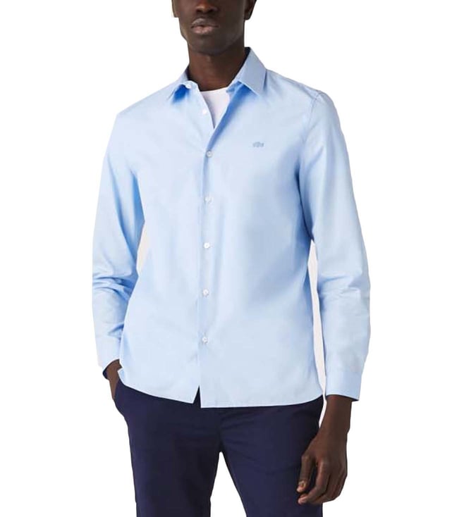 Buy Lacoste Blue Regular Fit Shirt for Men Online @ Tata CLiQ Luxury