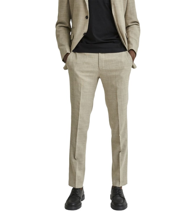 4 Way Stretch Slim Fit Blackberry Men Formal Light Grey Suit