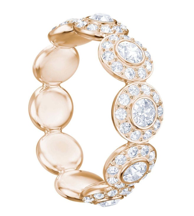 Productie Ham computer Buy Swarovski White Rose Gold-Tone Plated Round Cut Angelic Ring for Women  Online @ Tata CLiQ Luxury