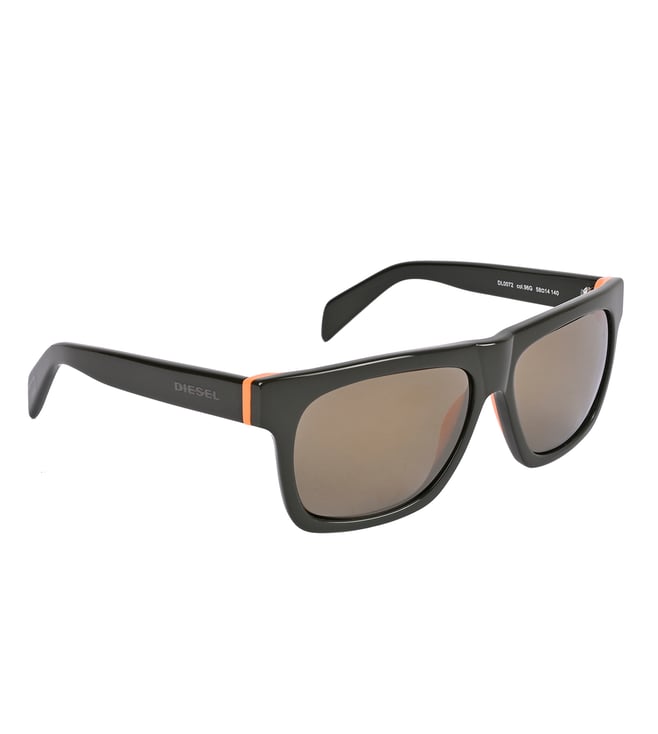 Buy Diesel DL0072 58 96G Grey Square Sunglasses for Men Online Tata