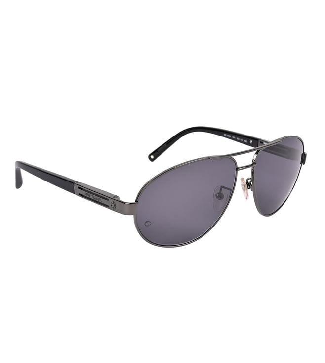 Buy Montblanc Mb369s 60 08a Grey Aviator Sunglasses For Men Online Tata Cliq Luxury 