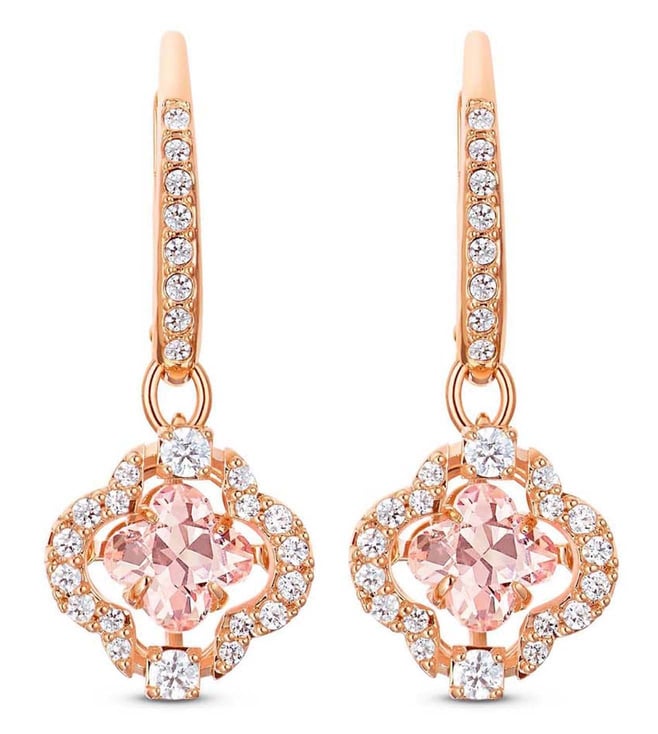 Modern Earrings Design  Swarovski Earrings  Gift for Women  Martha  Dangler Earrings  Clear Crystals by Blingvine