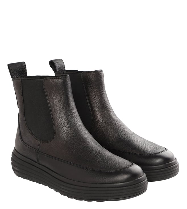 tranquilo delicadeza evolución Buy Geox Dark Bronze & Black Phaolae Chelsea Boots for Women Online @ Tata  CLiQ Luxury