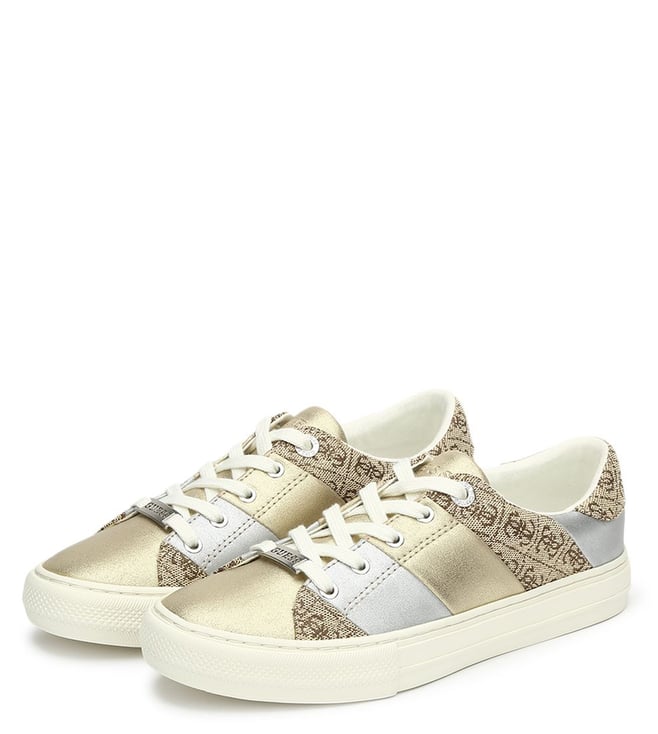 Gold guess outlet sneakers