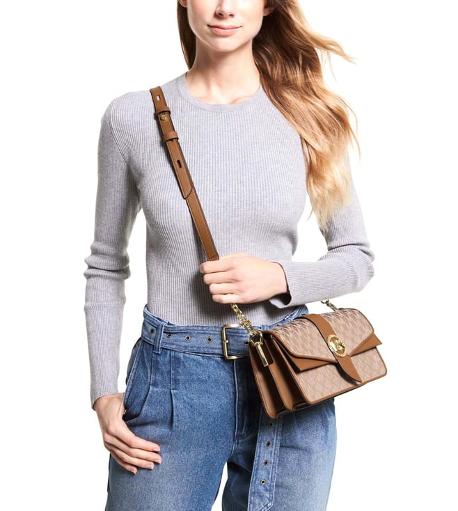 Buy MICHAEL Michael Kors Luggage Greenwich Medium Cross Body Bag for Women Online Tata CLiQ Luxury