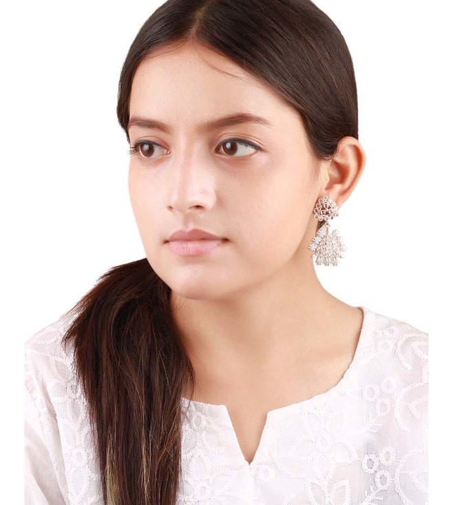 Sangeeta Boochra Silver Handcrafted Drop Earrings