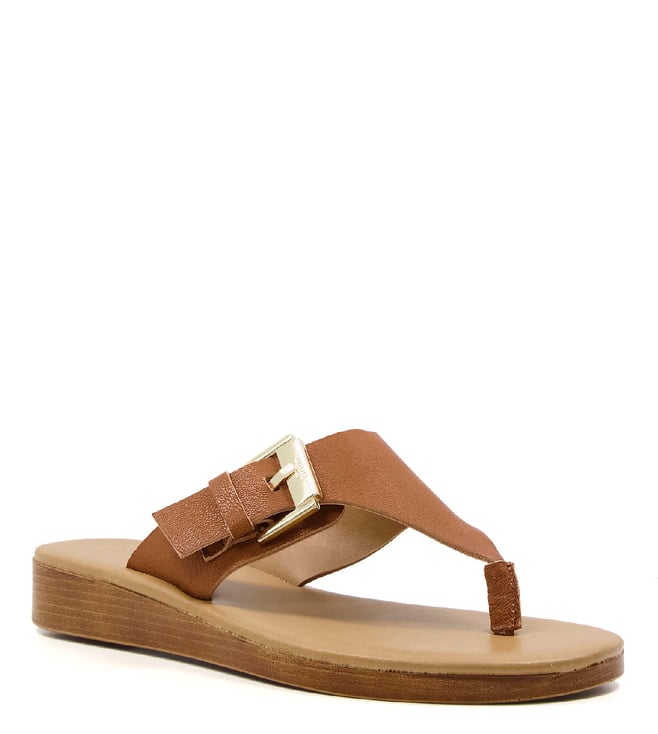 Tan leather best sale toe post sandals