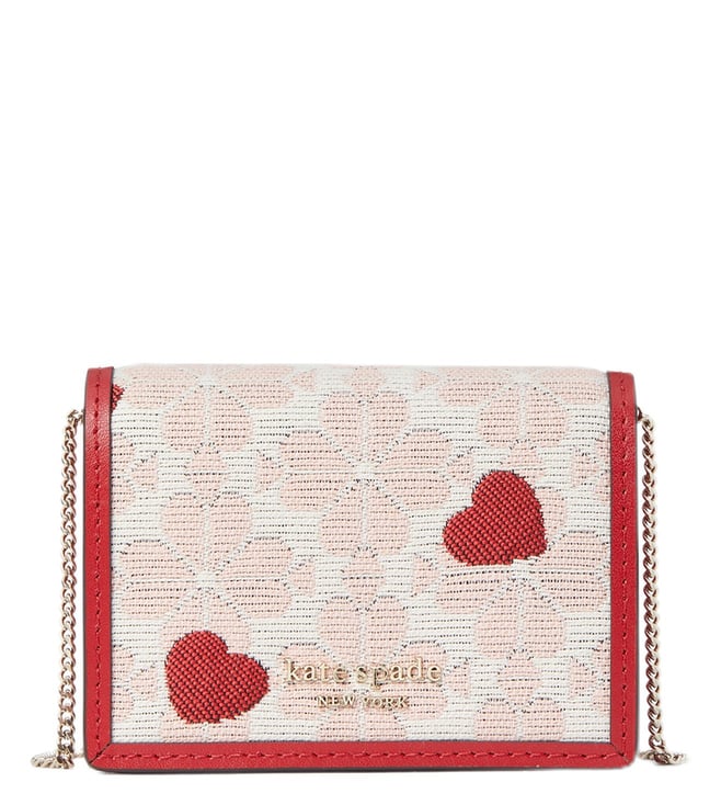 Kate Spade Spade Flower Jacquard Crossbody Bag in Red