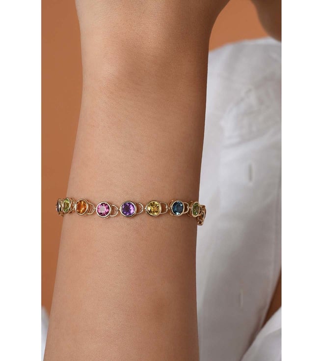 Buy AJS Crystal Stone Bracelet Colorful Jewelry Daisy Flower Multi Beads  Style Handmade Wrist Bracelets Online at Best Prices in India - JioMart.