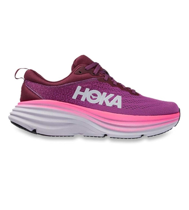 Buy Hoka Bondi 8 Grape Purple Running Shoes for Women Online @ Tata ...