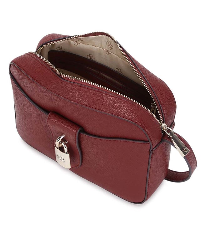 Buy Guess Merlot Jardine Medium Camera Bag for Women Online Tata CLiQ