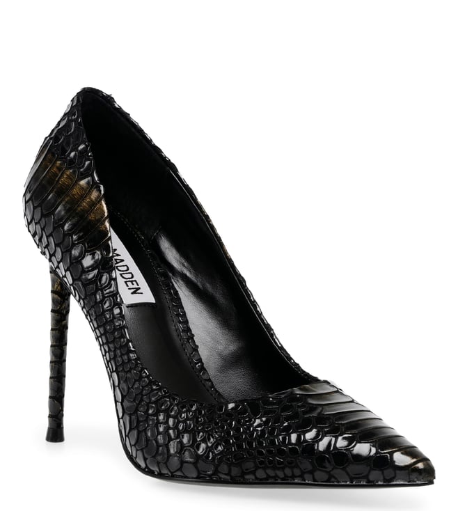 Black snakeskin heels new arrivals