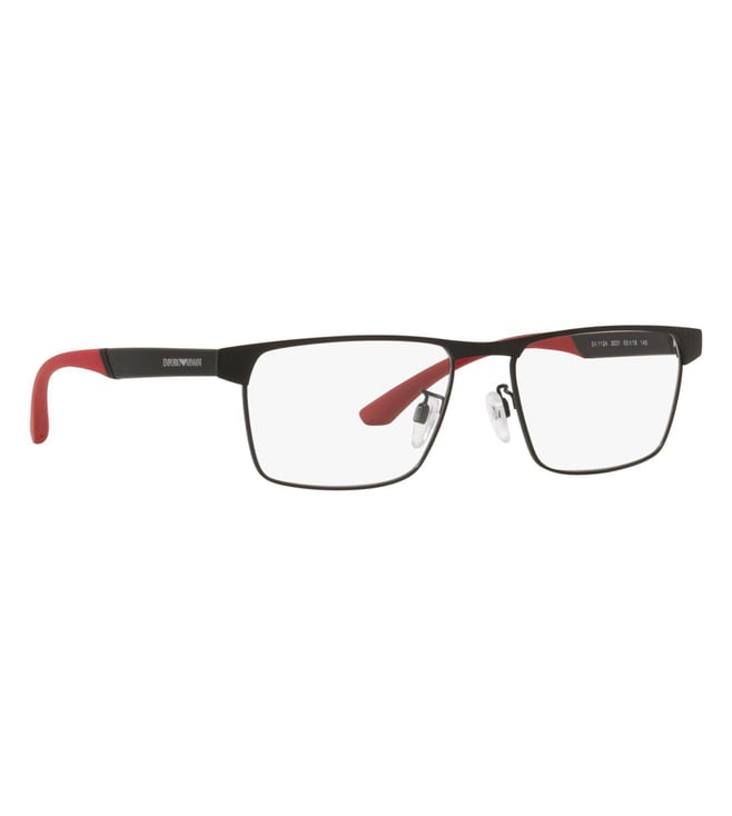 Buy Emporio Armani 0EA1124 Black Rectangular Eye Frames for Men Online ...