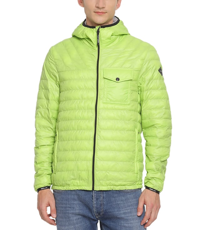 mens green bubble coat