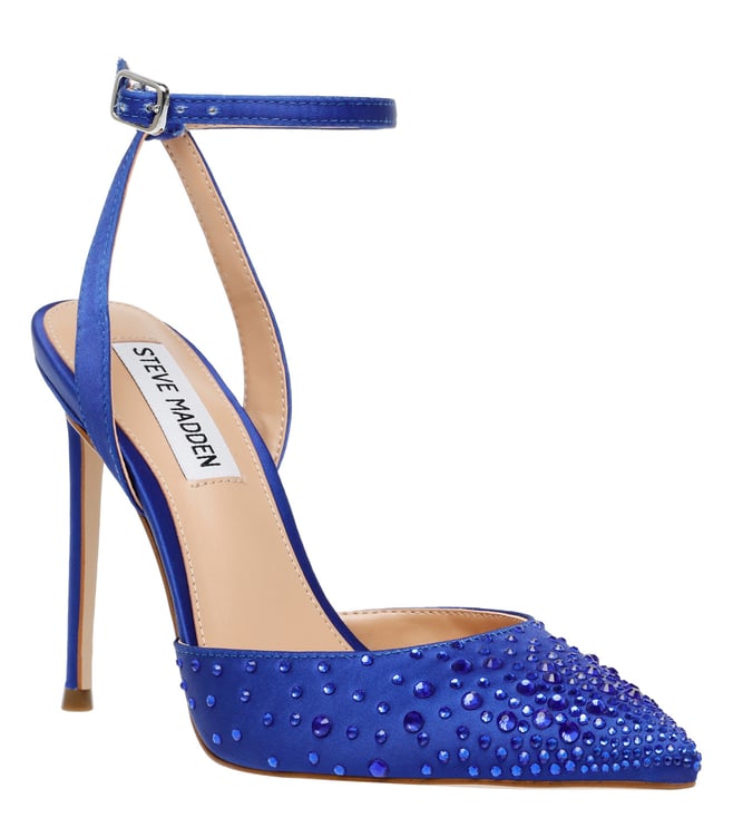 Buy Steve Madden Cobalt Blue REVERT Ankle Strap Stilettos for Women Online  @ Tata CLiQ Luxury