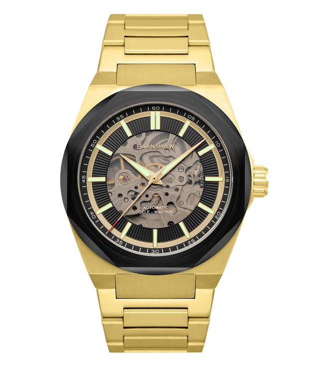 egtops 腕時計 Buy Earnshaw ES-8182-99 Clark Automatic Skeleton Watch for Men