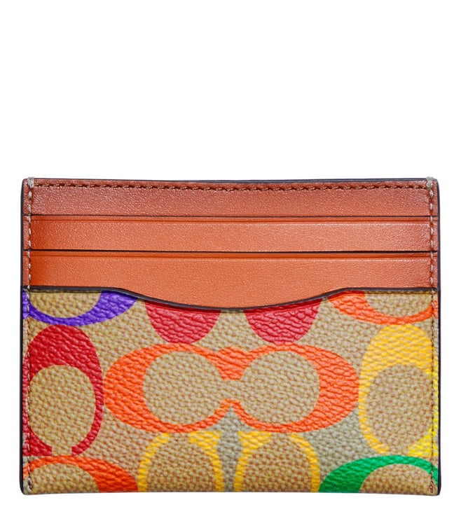 Buy Coach Multicolor Rainbow Signature Printed Medium Card Case for Men Online Tata CLiQ Luxury