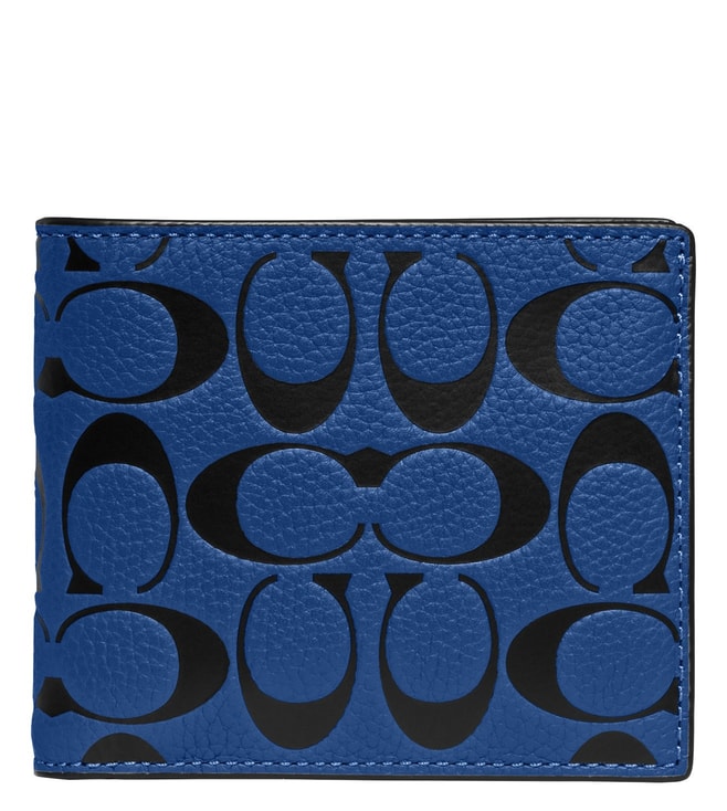 Buy Coach Blue & Black Color Block Medium Wallet for Men Online @ Tata CLiQ  Luxury