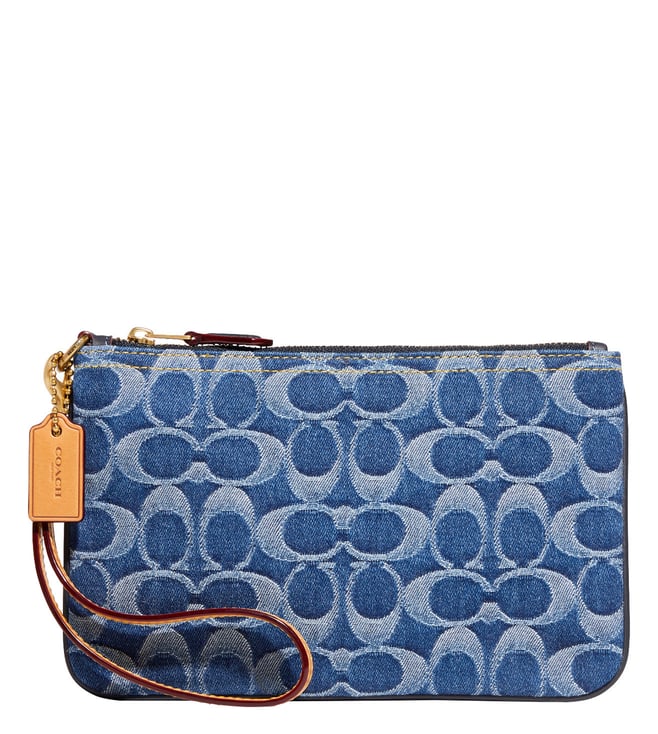 Buy Coach Blue Color Block Small Wristlet for Men Online @ Tata CLiQ Luxury