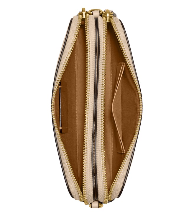 Buy Coach Beige & White Kira Color Block Medium Cross Body Bag for Men