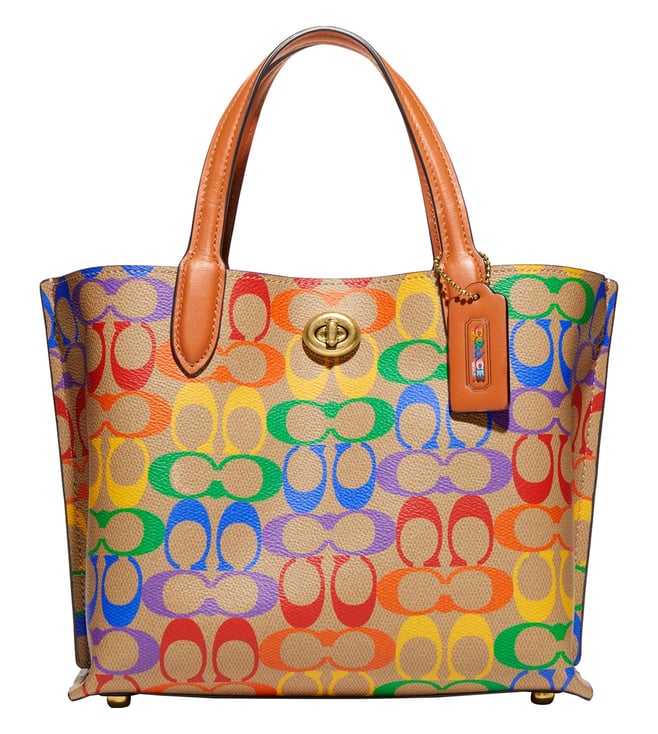 Coach Signature Multicolor Print deals Tote