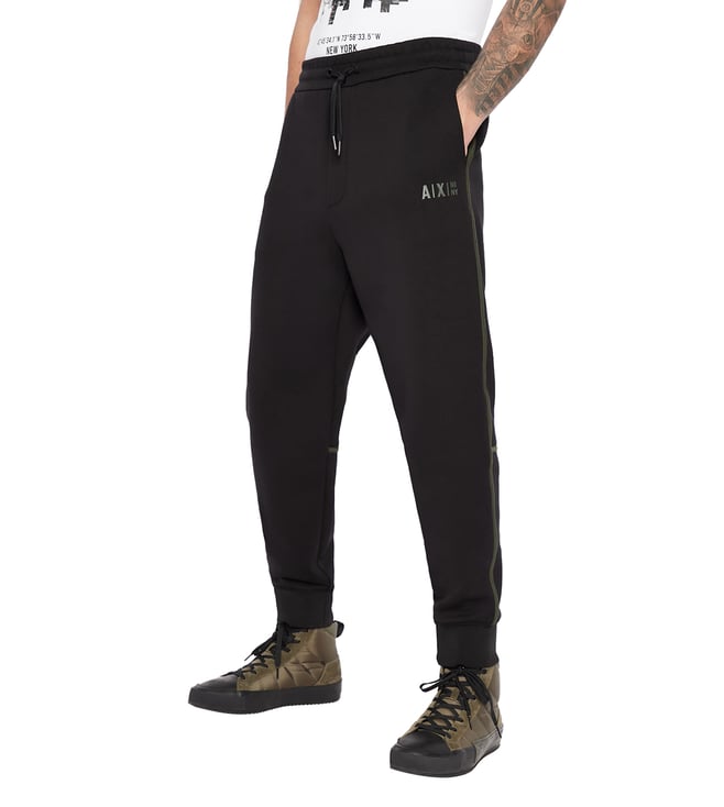 Buy Armani Exchange Black Regular Fit Joggers for Men Online @ Tata CLiQ  Luxury