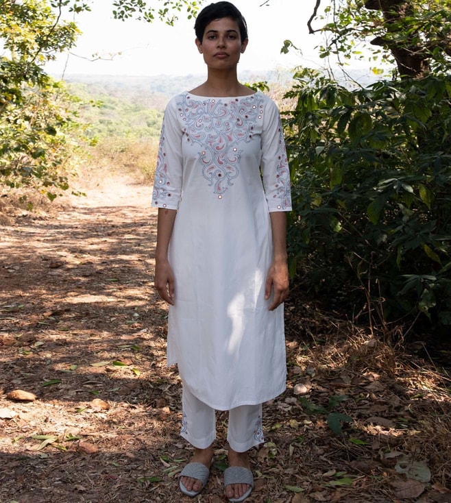 Get Online Latest Fancy Designer White Kurtis – Lady India