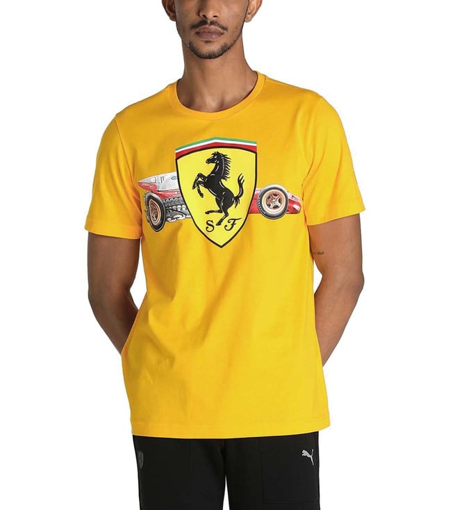 Puma ferrari 2025 yellow t shirt