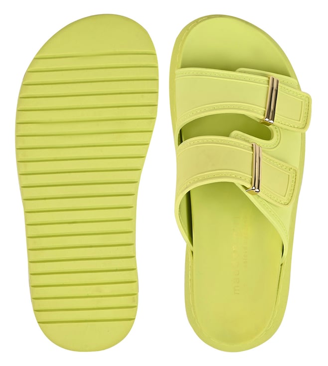 Buy Madden Girl by Steve Madden Green KINGSLEY Slide Sandals for Women