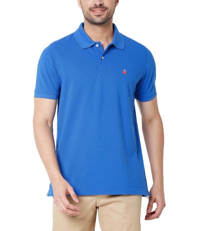 Buy Brooks Brothers Bright Blue Slim Fit Polo TShirt for Men Online